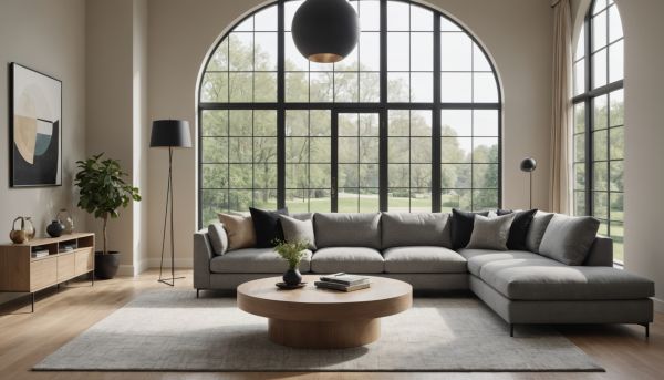 Pièce de vie et mobilier contemporain